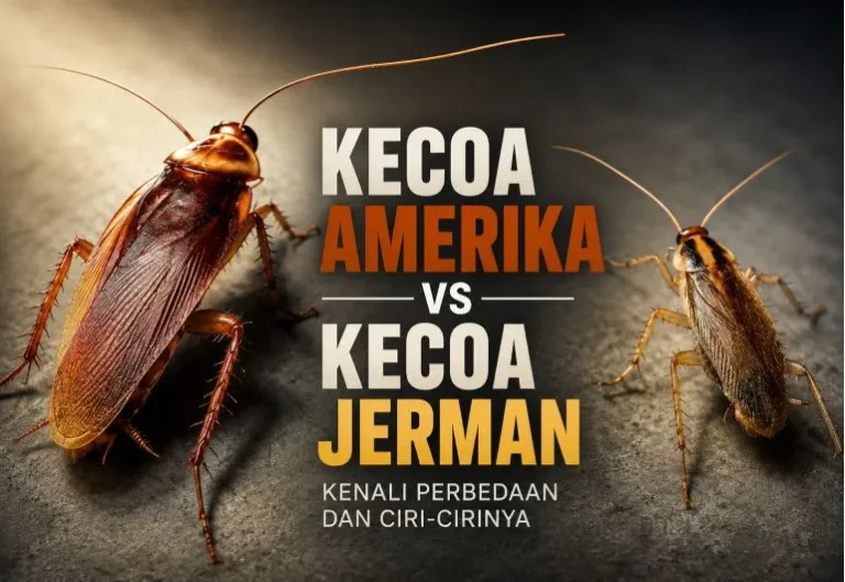 Perbandingan kecoa Amerika dan kecoa Jerman untuk mengenali perbedaan ukuran dan ciri-cirinya